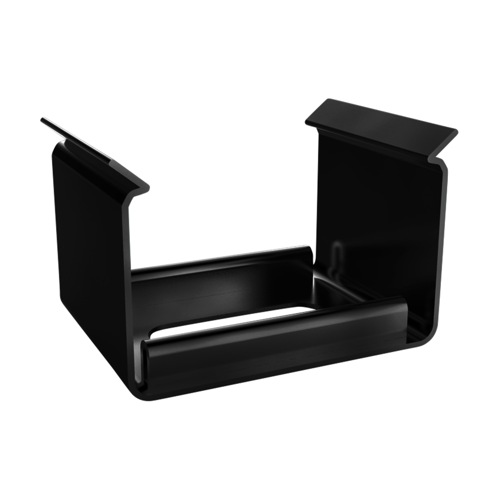 [331000000006] SPS-A1_13 Montageklammer SpringSteel f. LED Alu-Aufbauprofil Exo-A1_13 (Schwarz RAL9005)