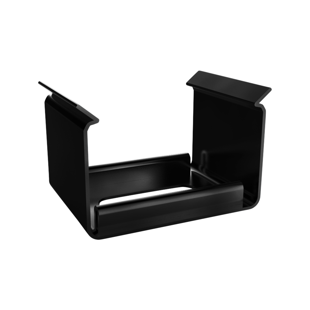 [331000000006] SPS-A1_13 Montageklammer SpringSteel f. LED Alu-Aufbauprofil Exo-A1_13 (Schwarz RAL9005)