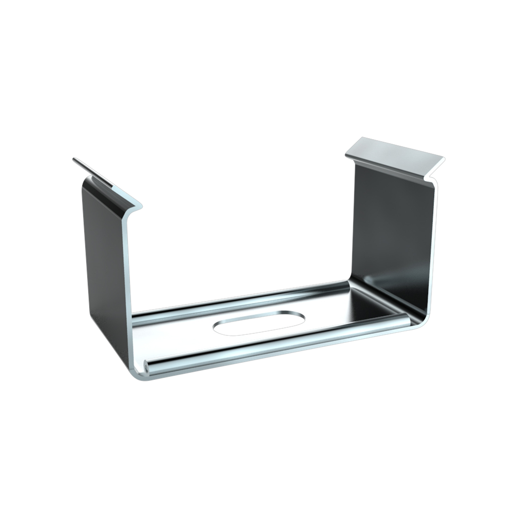 [331000000007] SPS-N1_16 Montageklammer SpringSteel f. LED Alu-Aufbauprofil Exo-N1_16 (Schwarz RAL9005)