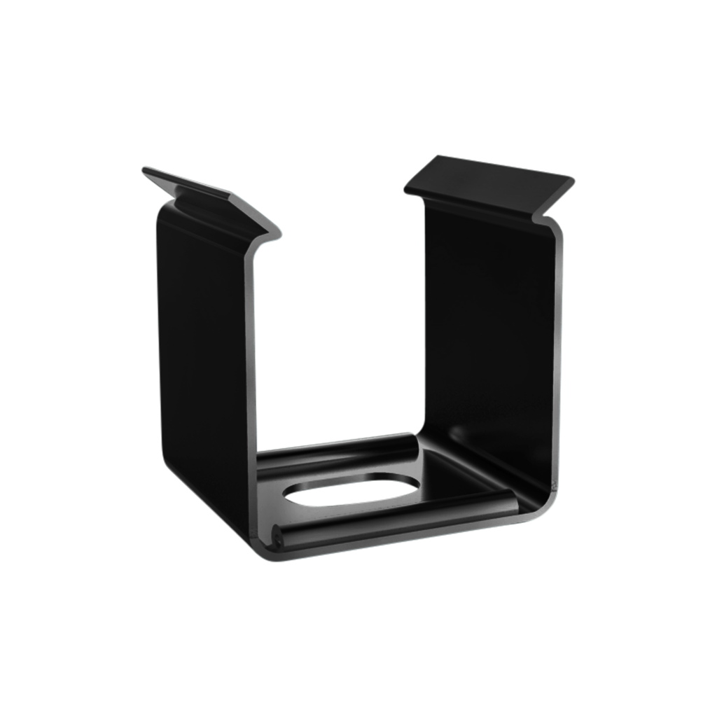 [331000000010] SPS-A0_8 Montageklammer SpringSteel f. LED Alu-Aufbauprofil Exo-A0_8 (Schwarz RAL9005)