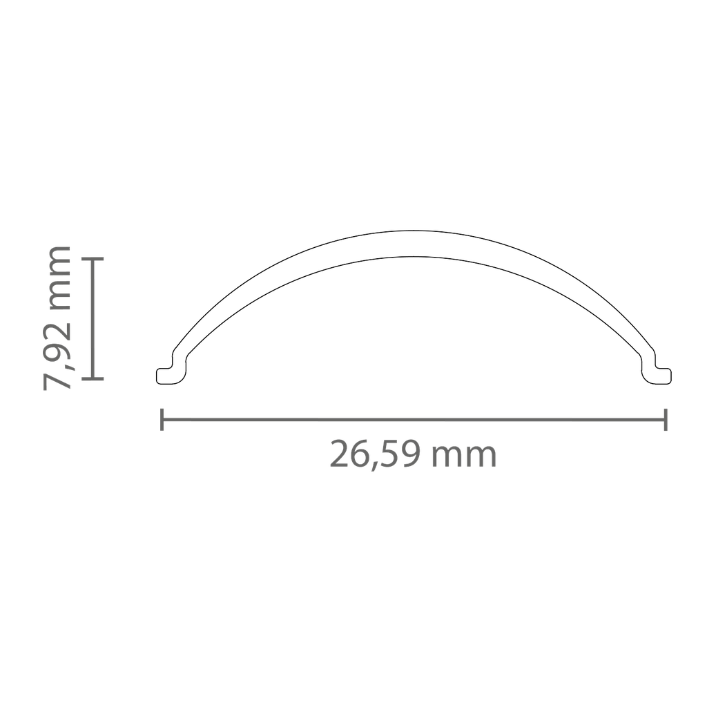 PC72_12 Cover HALF-ROUND f. LED Eckprofil Exo-V1 | Polycarbonat