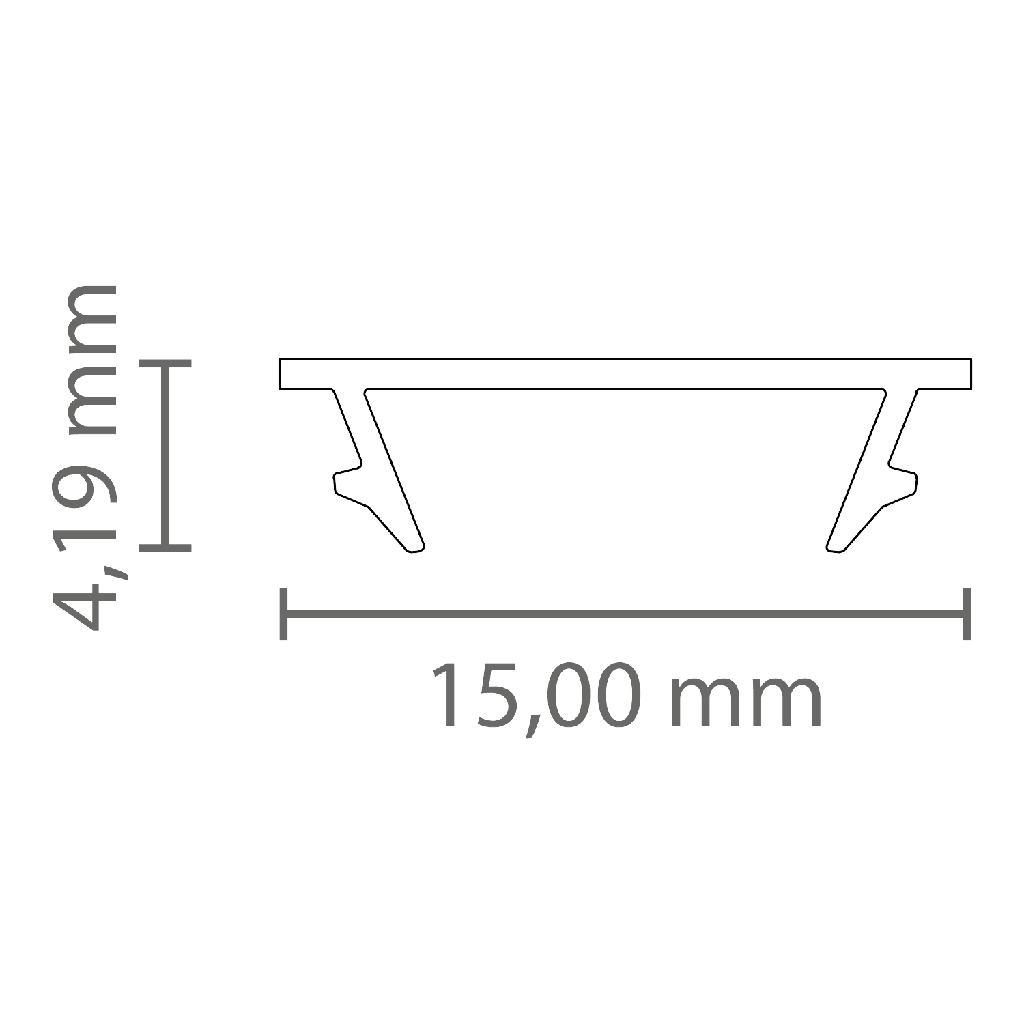 PC41_13 Cover FLAT f. LED Alu-Profile Exo-A1/A1F/A2/A2F | Polycarbonat