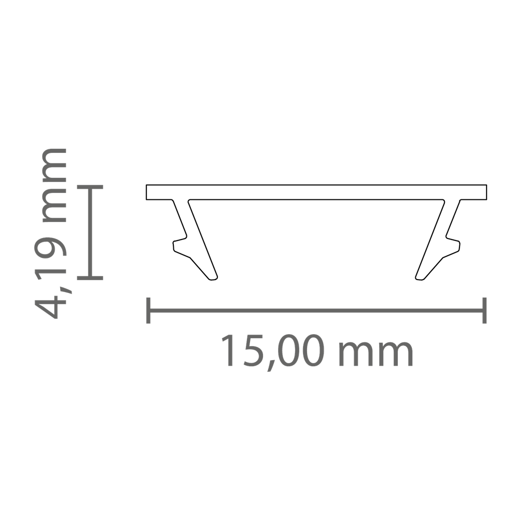 PC41_13 Cover FLAT f. LED Alu-Profile Exo-A1/A1F/A2/A2F | Polycarbonat