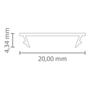 PC45_16 Cover FLAT f. LED Alu-Profile Exo-F1/F1H/F2/N1/N2/T3/T3H/T5/V2 | Polycarbonat