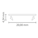 PC45_16 Cover FLAT f. LED Alu-Profile Exo-F1/F1H/F2/N1/N2/T3/T3H/T5/V2 | Polycarbonat