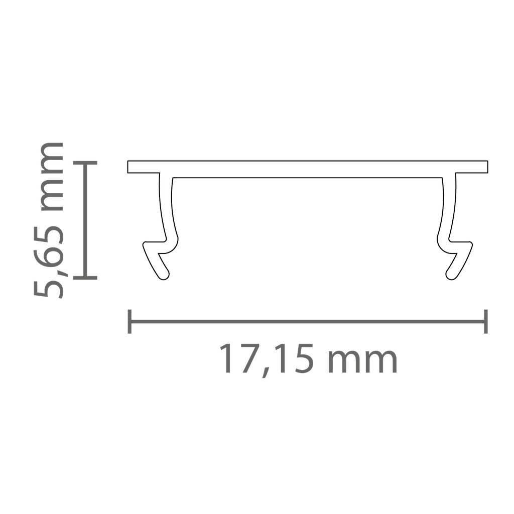 PC31_14 Cover FLAT f. LED Alu-Profile Exo-NLN1/NLN1F/NLN2/NLN2F | Polycarbonat