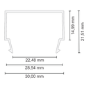 PC51_24 Cover HIGH f. LED Alu-PROFIL Exo-N3/N4 | Polycarbonat