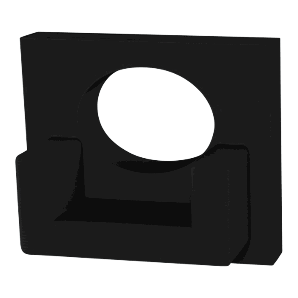 [530002108308] CAP-A0 Endkappe (Schwarz RAL9005 (FENIX), Mit Kabeldurchführung)