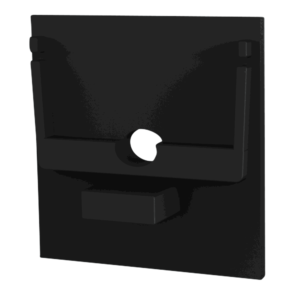 [530002129830] CAP-N4 Endkappe (Schwarz RAL9005 (FENIX), Mit Kabeldurchführung)