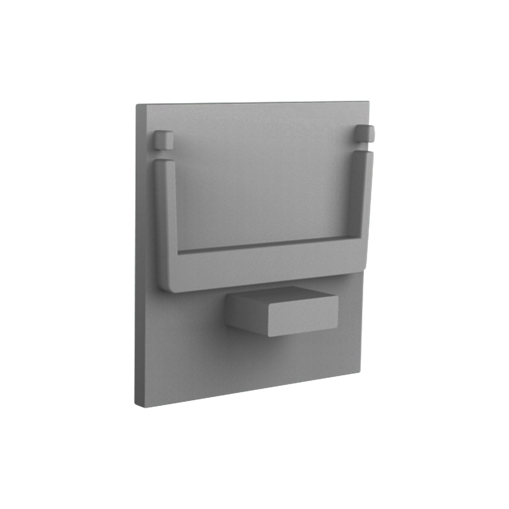 [530002129830] CAP-N4 Endkappe (Schwarz RAL9005, Mit Kabeldurchführung)