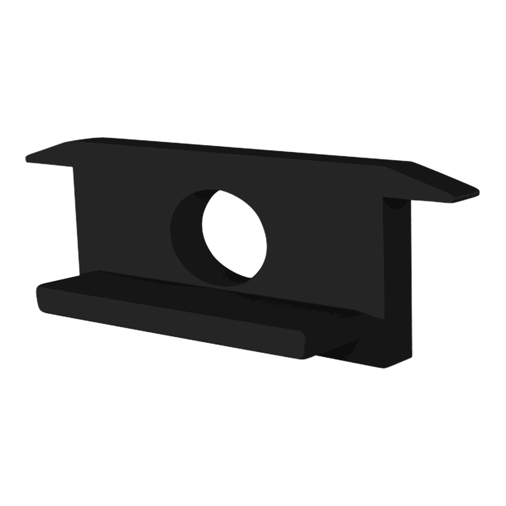 [530002214707] CAP-NLN1F Endkappe (Schwarz RAL9005 (FENIX), Mit Kabeldurchführung)