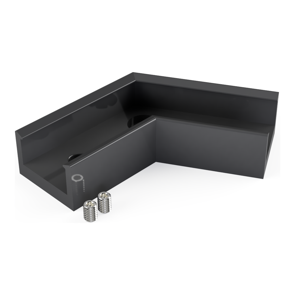 [530003113306] CON-A1 Verbinder 120° (Schwarz RAL9005 (FENIX))