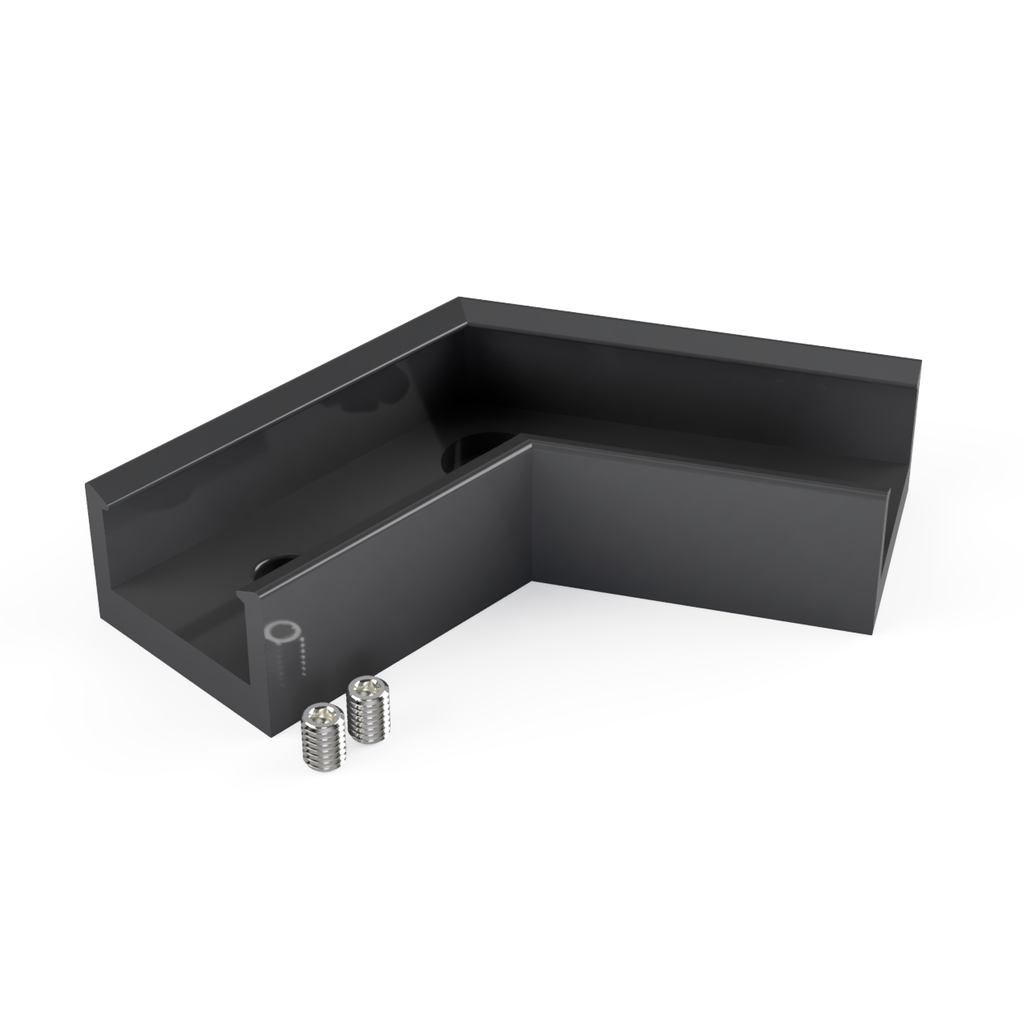 [530003113306] CON-A1 Verbinder 120° (Schwarz RAL9005)
