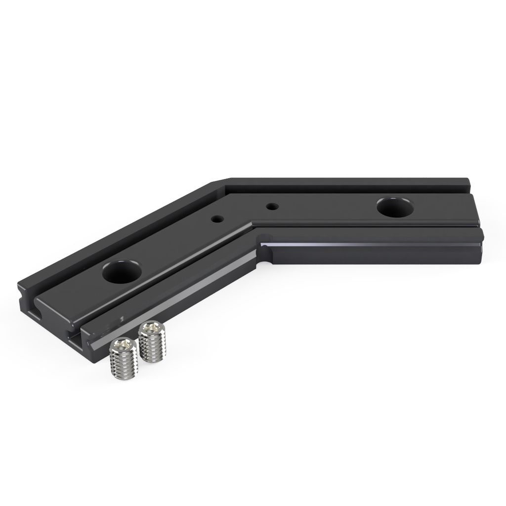 [530003113315] CON-A2 Verbinder 120° (Schwarz RAL9005)
