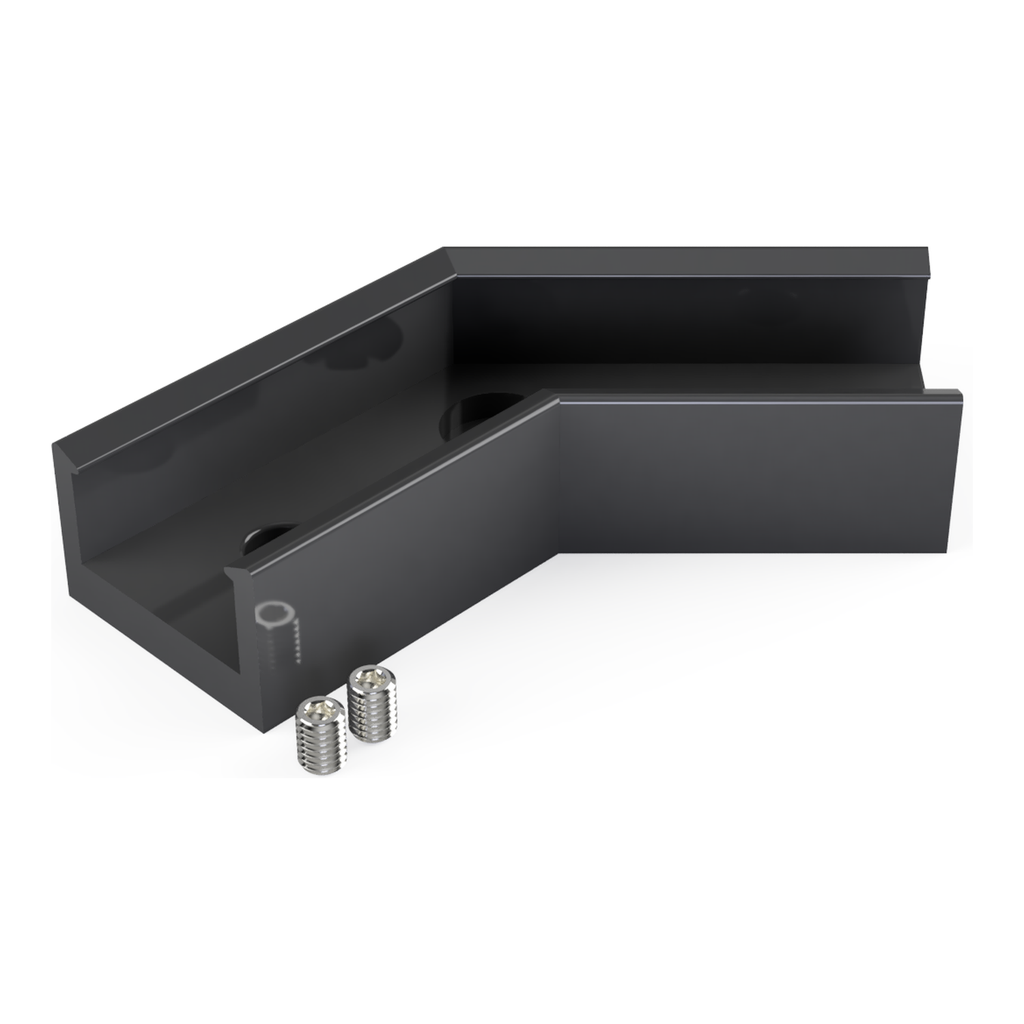[530004113306] CON-A1 Verbinder 135° (Schwarz RAL9005 (FENIX))