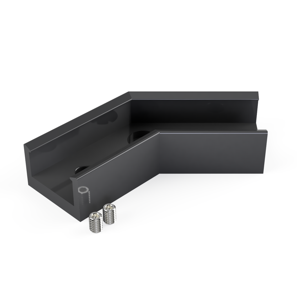 [530004113306] CON-A1 Verbinder 135° (Schwarz RAL9005)