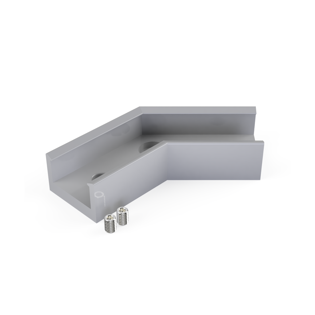 [530004113306] CON-A1 Verbinder 135° (Schwarz RAL9005)