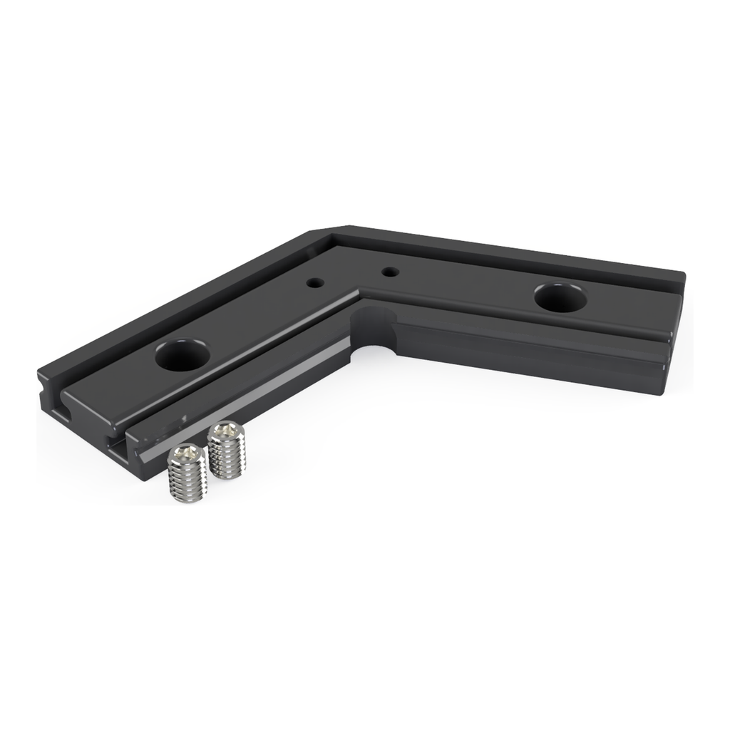 [530004113315] CON-A2 Verbinder 135° (Schwarz RAL9005 (FENIX))