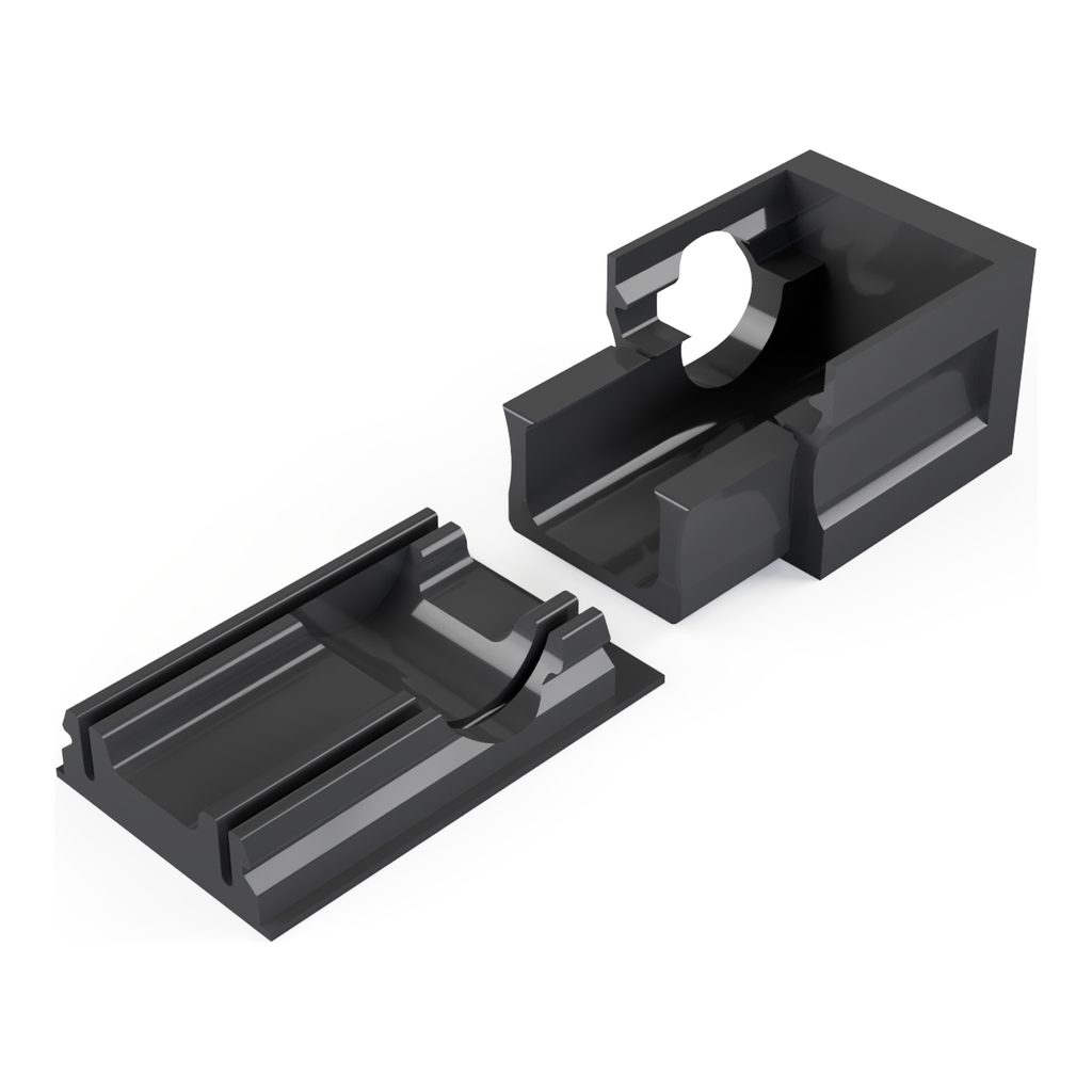 [530004115214] END-NLN2 Endstück Öffnung | links (Schwarz RAL9005 (FENIX))