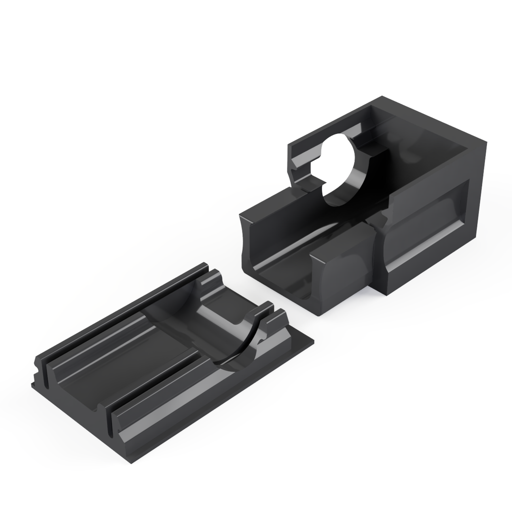 [530004115214] END-NLN2 Endstück Öffnung | links (Schwarz RAL9005)
