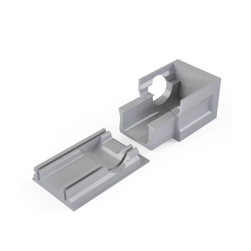 [530004115214] END-NLN2 Endstück Öffnung | links (Schwarz RAL9005)