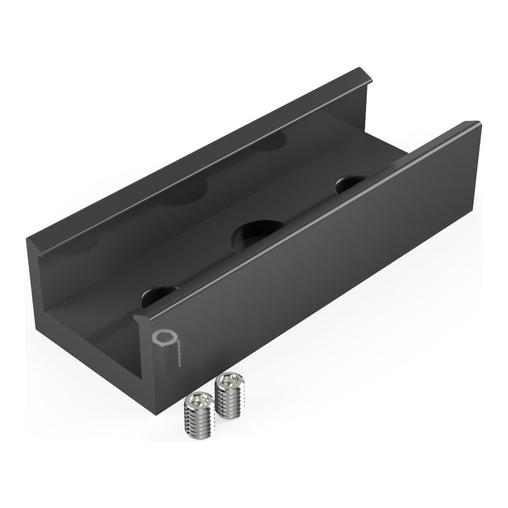 [530005113306] CON-A1 Verbinder 180° (Schwarz RAL9005 (FENIX))