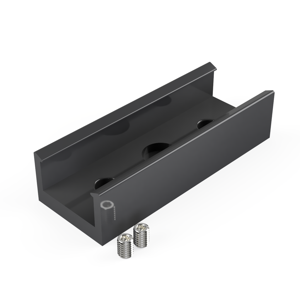 [530005113306] CON-A1 Verbinder 180° (Schwarz RAL9005)