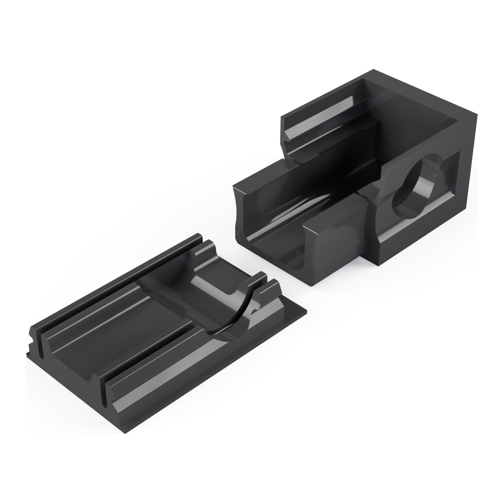 [530005115214] END-NLN2 Endstück Öffnung | rechts (Schwarz RAL9005 (FENIX))