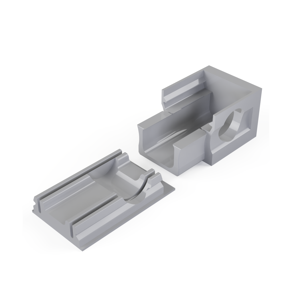 [530005115214] END-NLN2 Endstück Öffnung | rechts (Schwarz RAL9005)