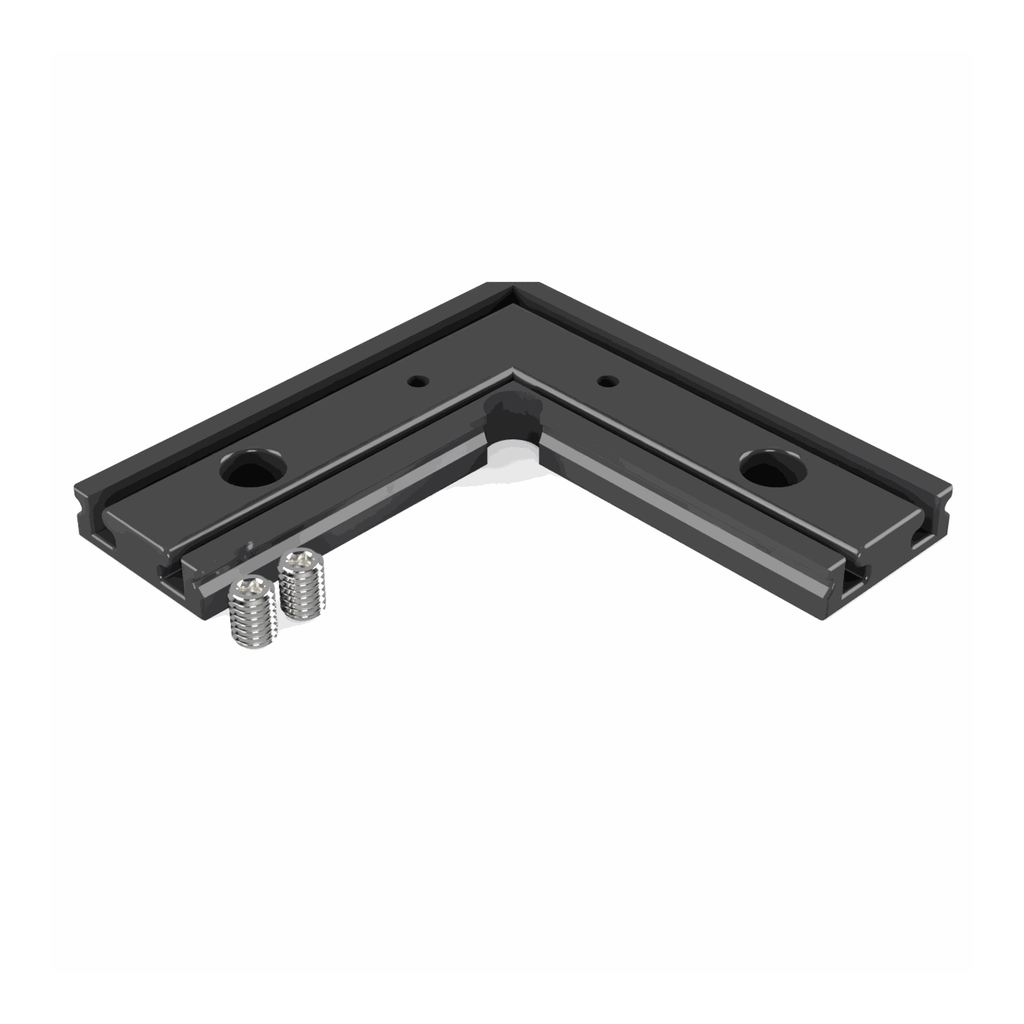[530006113315] CON-A2 Verbinder 90° (Schwarz RAL9005 (FENIX))