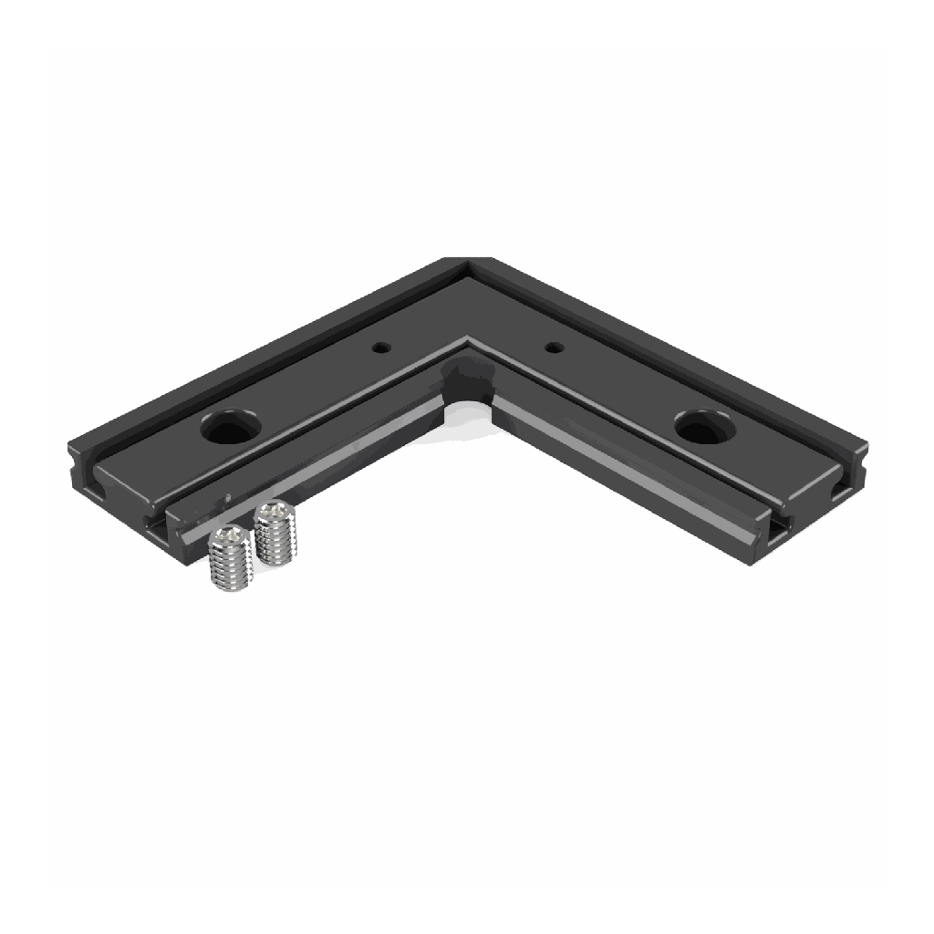 [530006113315] CON-A2 Verbinder 90° (Schwarz RAL9005)