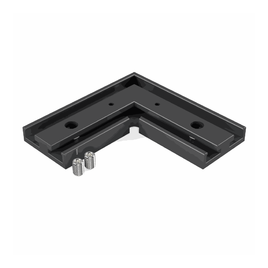 [530006118020] CON-N2 Verbinder 90° (Schwarz RAL9005)