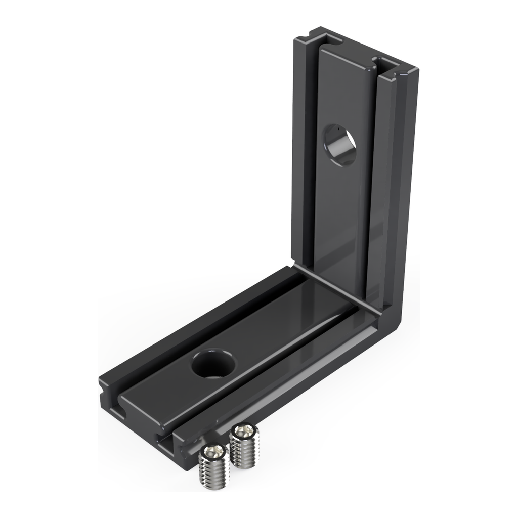 [530007113315] CON-A2 Verbinder 90° Ausseneck (Schwarz RAL9005 (FENIX))