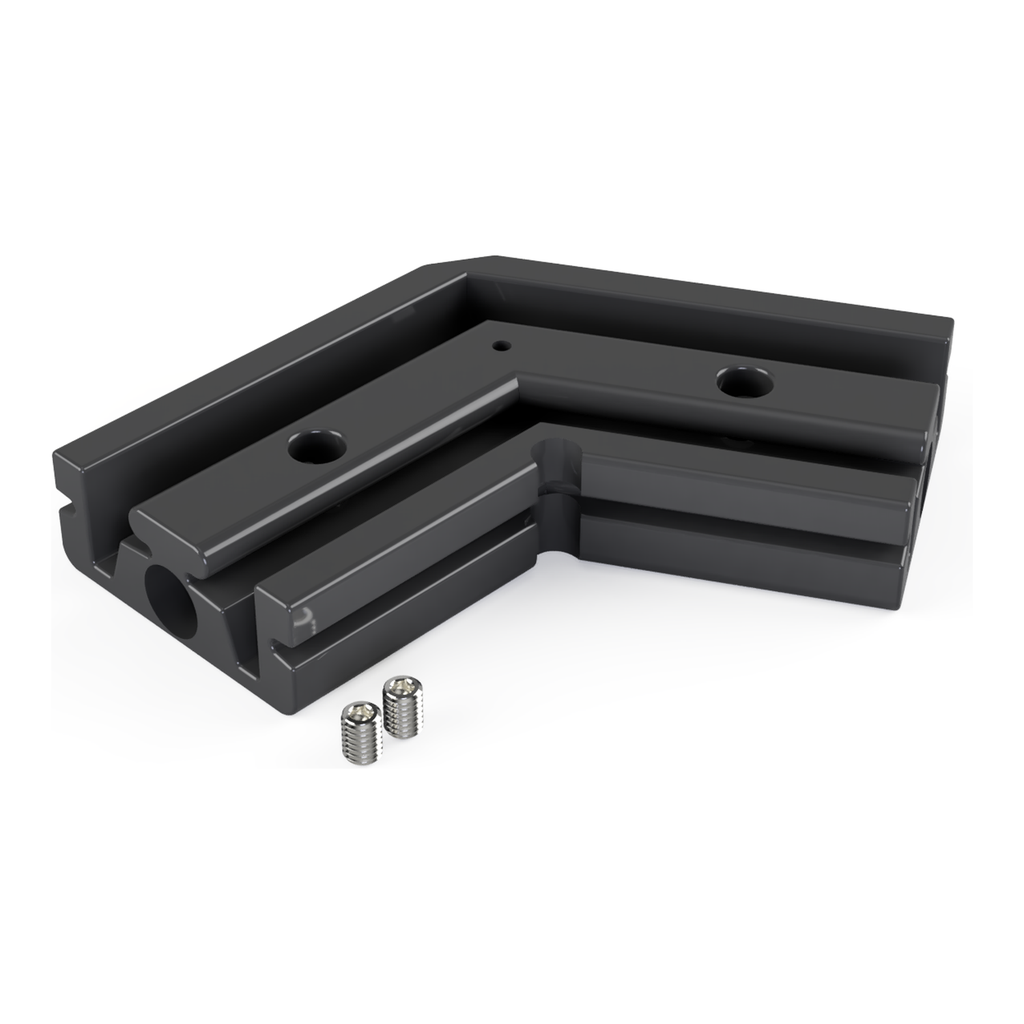 [530007129830] CON-N4 Verbinder 120° (Schwarz RAL9005 (FENIX))