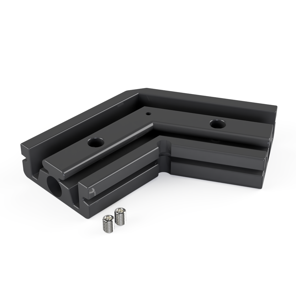 [530007129830] CON-N4 Verbinder 120° (Schwarz RAL9005)
