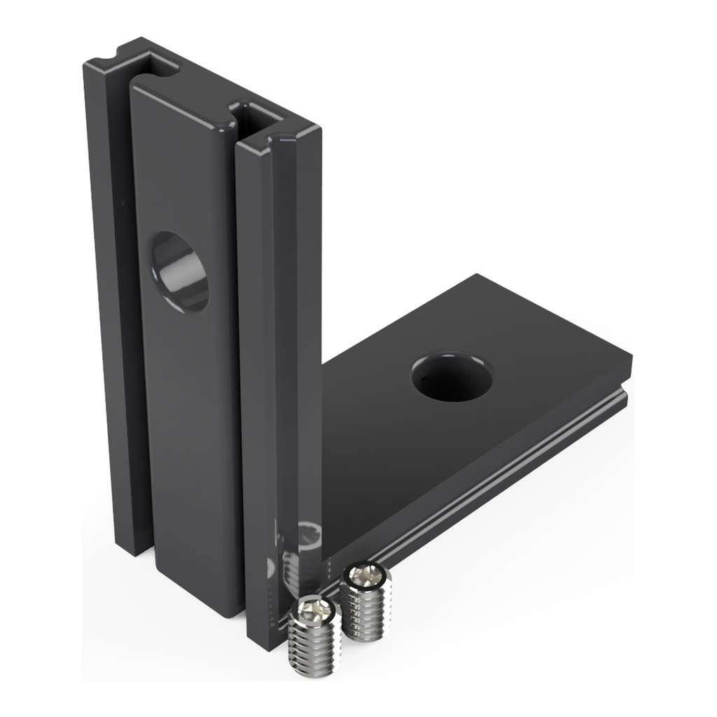 [530008113315] CON-A2 Verbinder 90° Inneneck (Schwarz RAL9005 (FENIX))