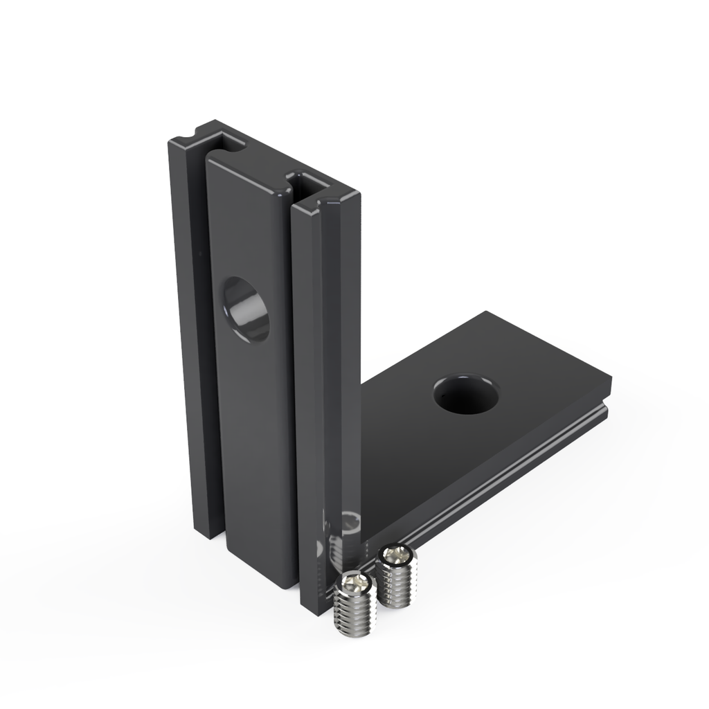 [530008113315] CON-A2 Verbinder 90° Inneneck (Schwarz RAL9005)