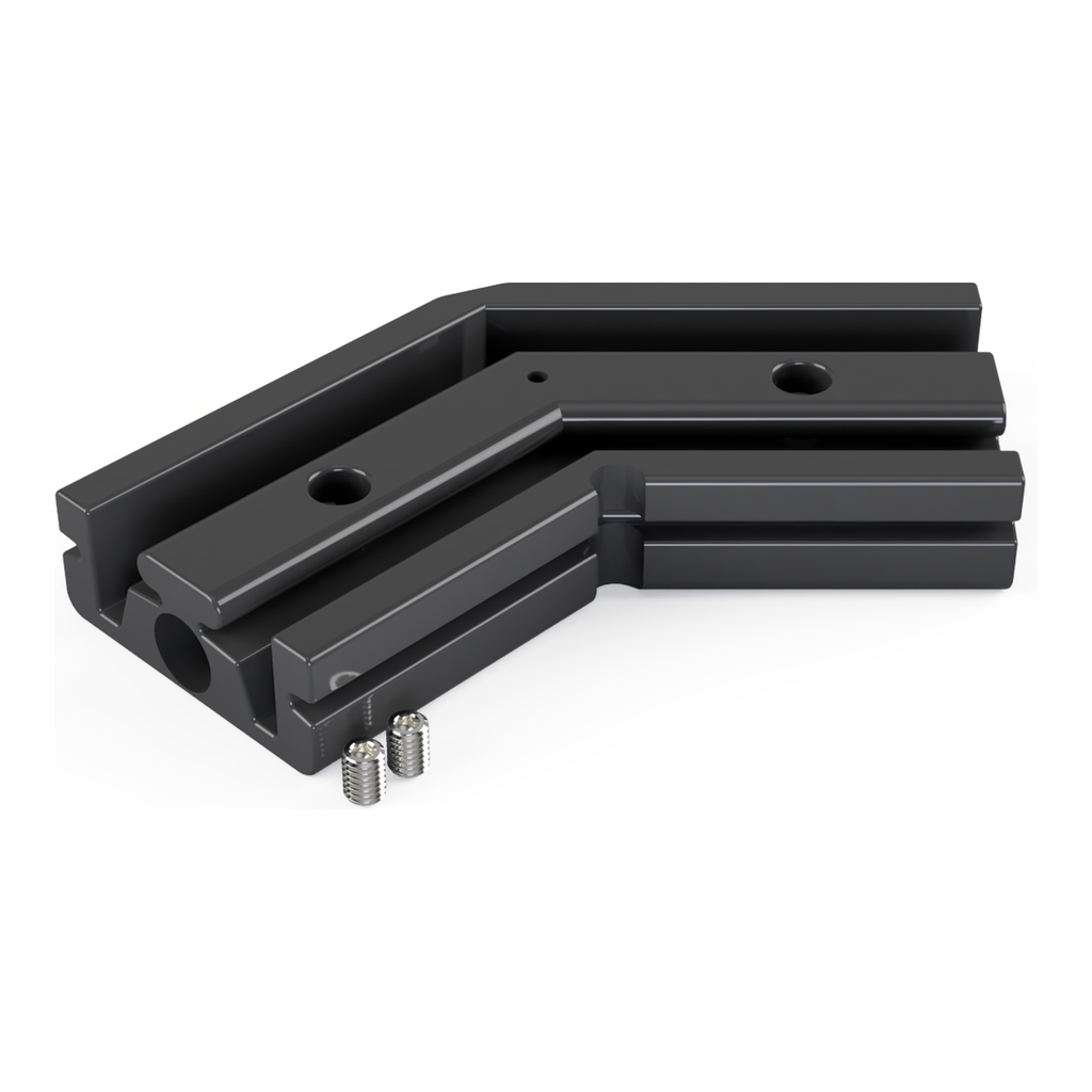 [530008129830] CON-N4 Verbinder 135° (Schwarz RAL9005 (FENIX))