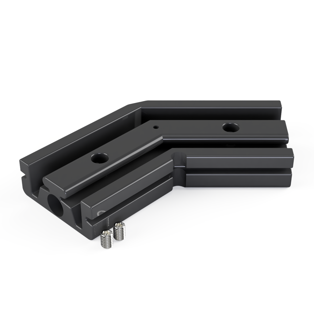 [530008129830] CON-N4 Verbinder 135° (Schwarz RAL9005)