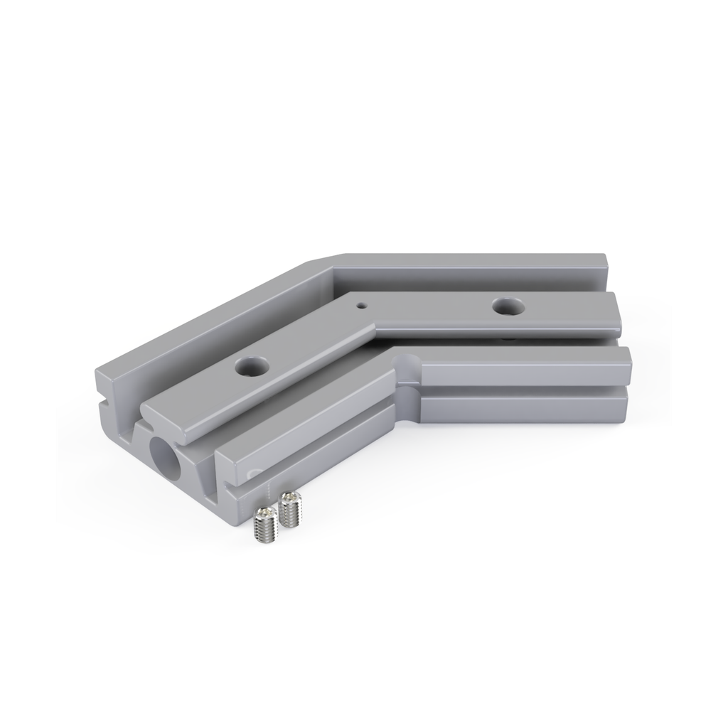 [530008129830] CON-N4 Verbinder 135° (Schwarz RAL9005)