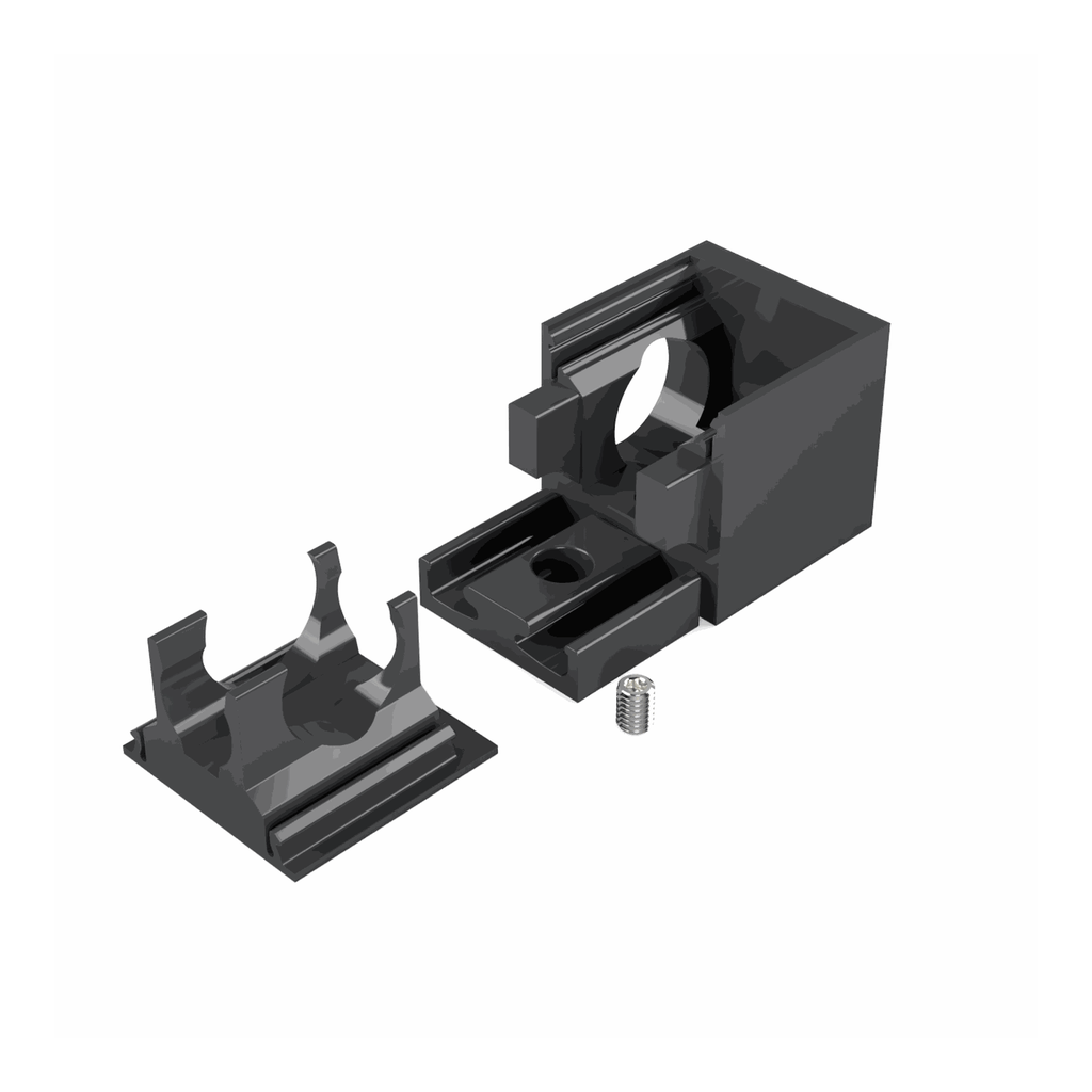 [530009118020] END-N2 Endstück Öffnung | links (Schwarz RAL9005 (FENIX))