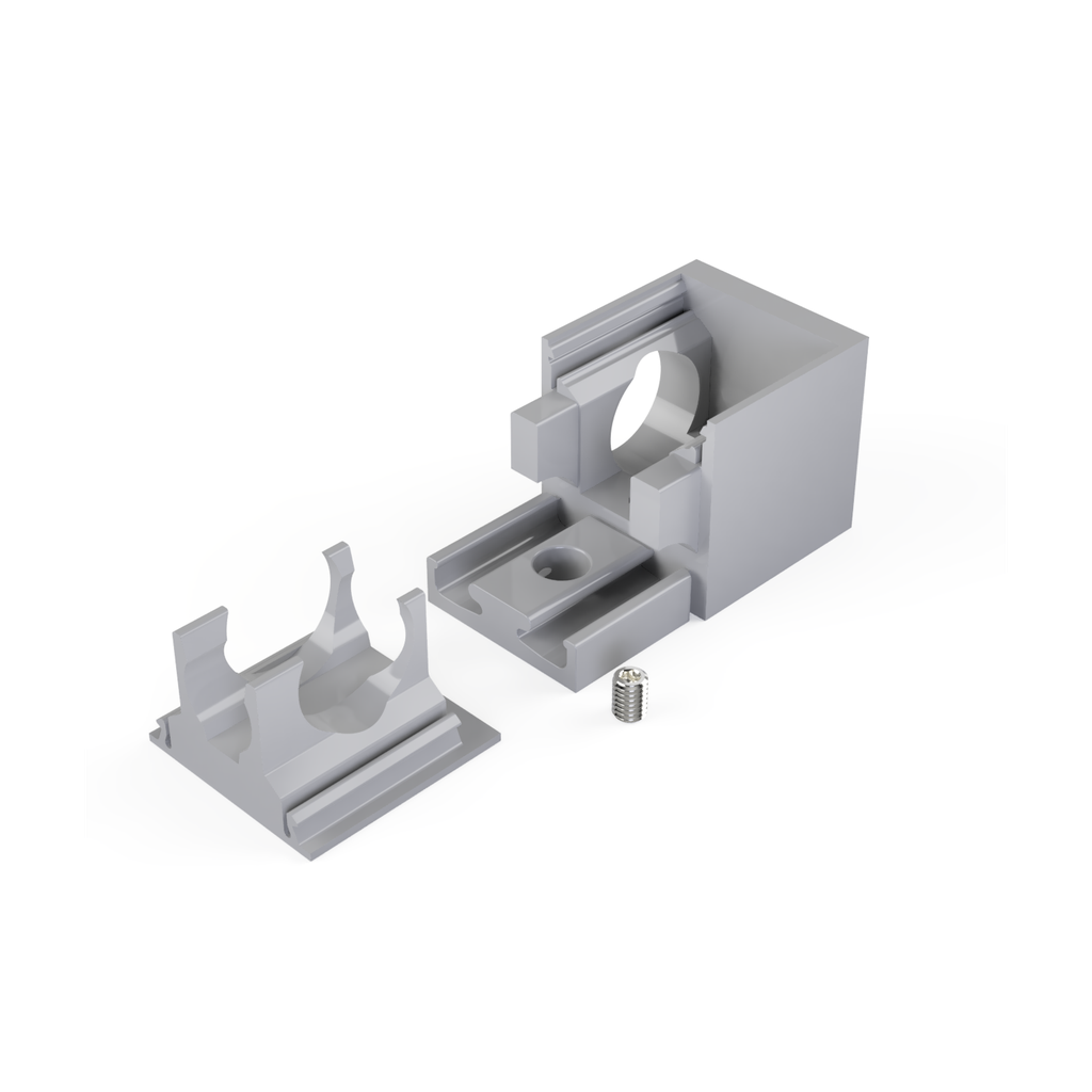 [530009118020] END-N2 Endstück Öffnung | links (Schwarz RAL9005)