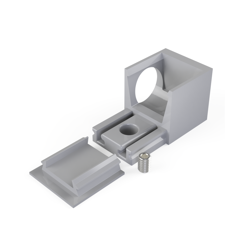 [530010113315] END-A2 Endstück Öffnung | links (Schwarz RAL9005)