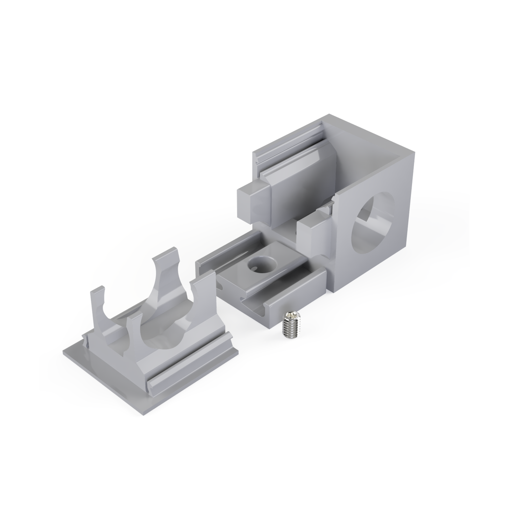 [530010118020] END-N2 Endstück Öffnung | rechts (Schwarz RAL9005)