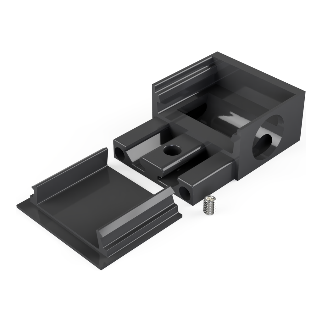 [530010129815] END-N3 Endstück Öffnung | rechts (Schwarz RAL9005 (FENIX))