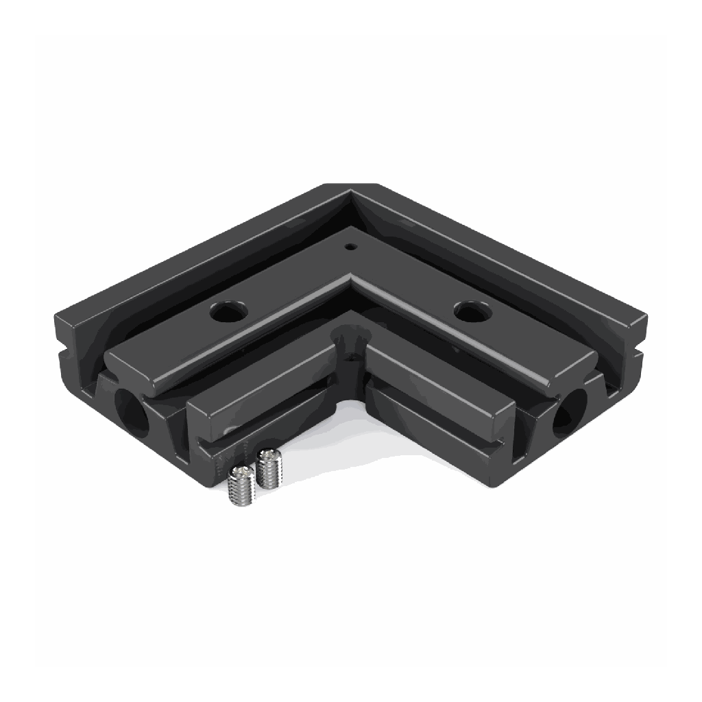 [530010129830] CON-N4 Verbinder 90° (Schwarz RAL9005)