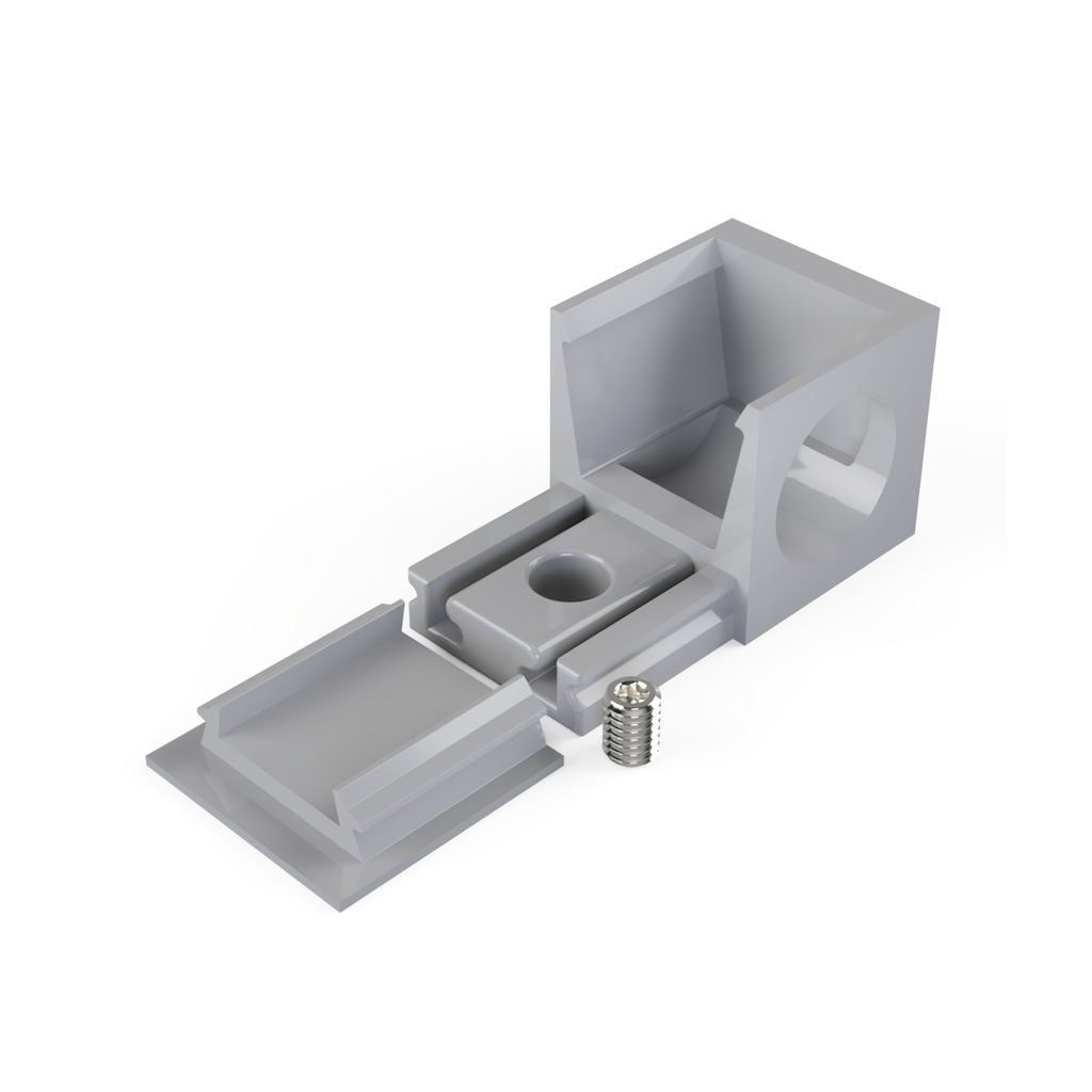 [530011113315] END-A2 Endstück Öffnung | rechts (Schwarz RAL9005)