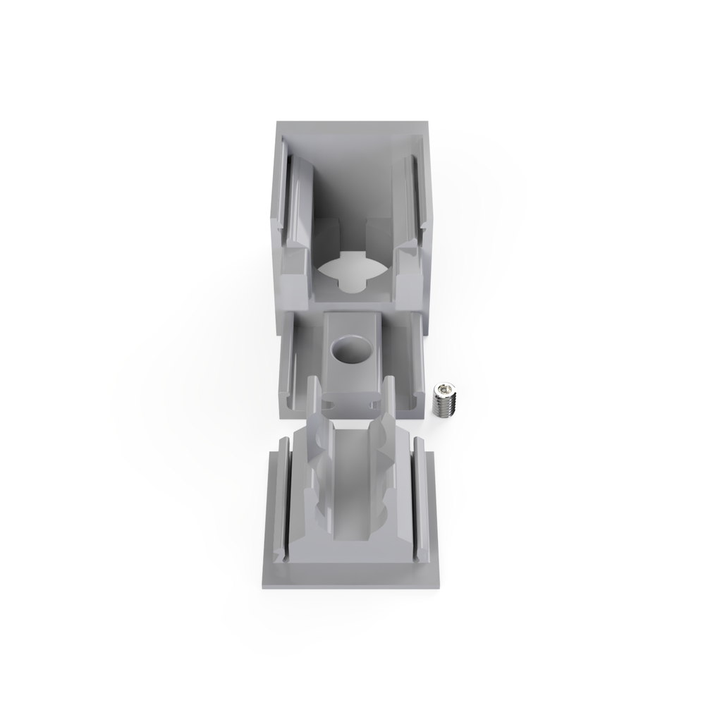 [530011118020] END-N2 Endstück Öffnung | unten (Schwarz RAL9005)