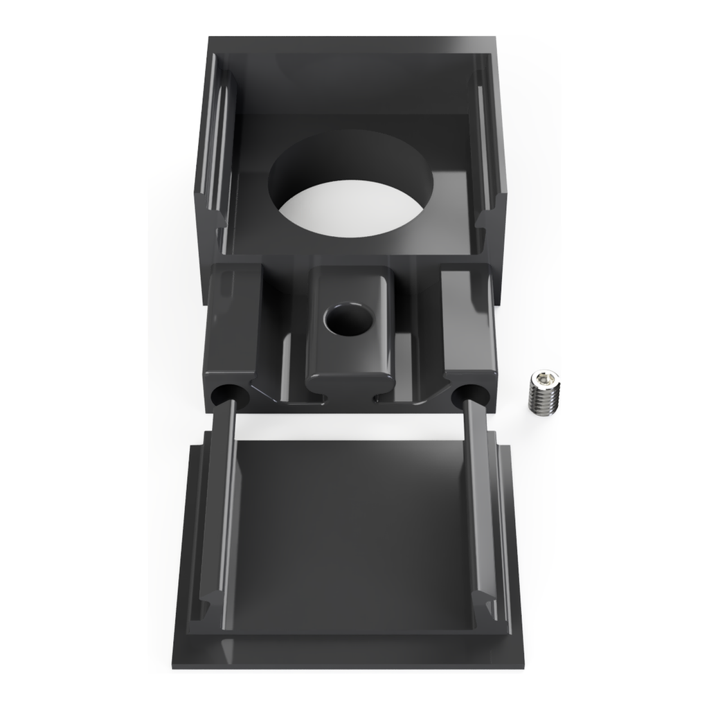 [530011129815] END-N3 Endstück Öffnung | unten (Schwarz RAL9005 (FENIX))