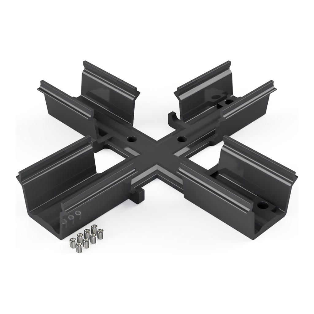 [530011432402] CON-TI1 Verbinder X-Stück (Schwarz RAL9005 (FENIX))